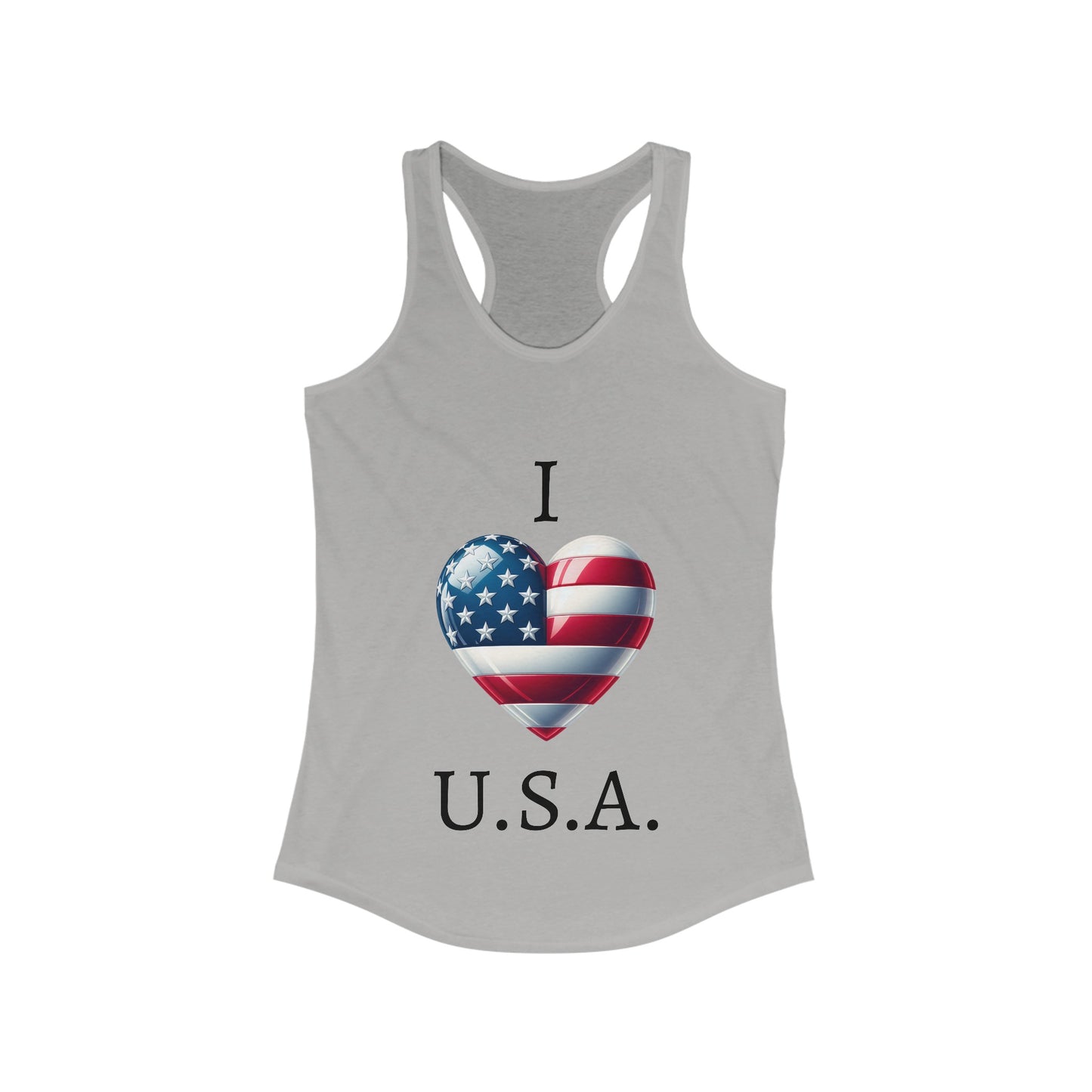 Women's I Heart U.S.A. Racerback Tank - Top That Tees