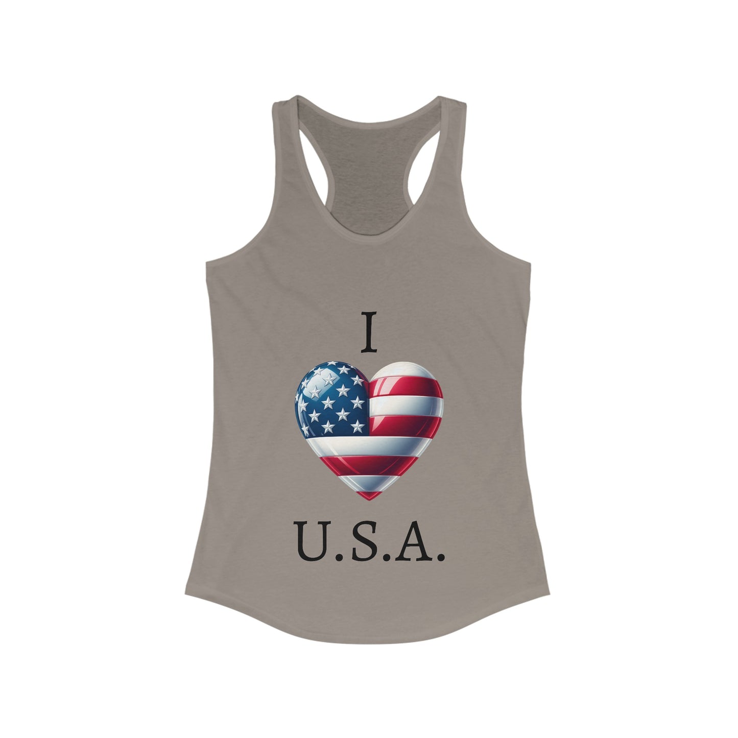 Women's I Heart U.S.A. Racerback Tank - Top That Tees
