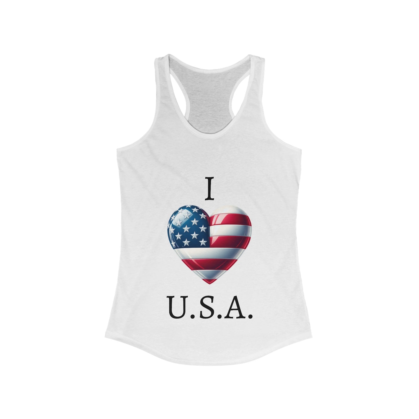 Women's I Heart U.S.A. Racerback Tank - Top That Tees