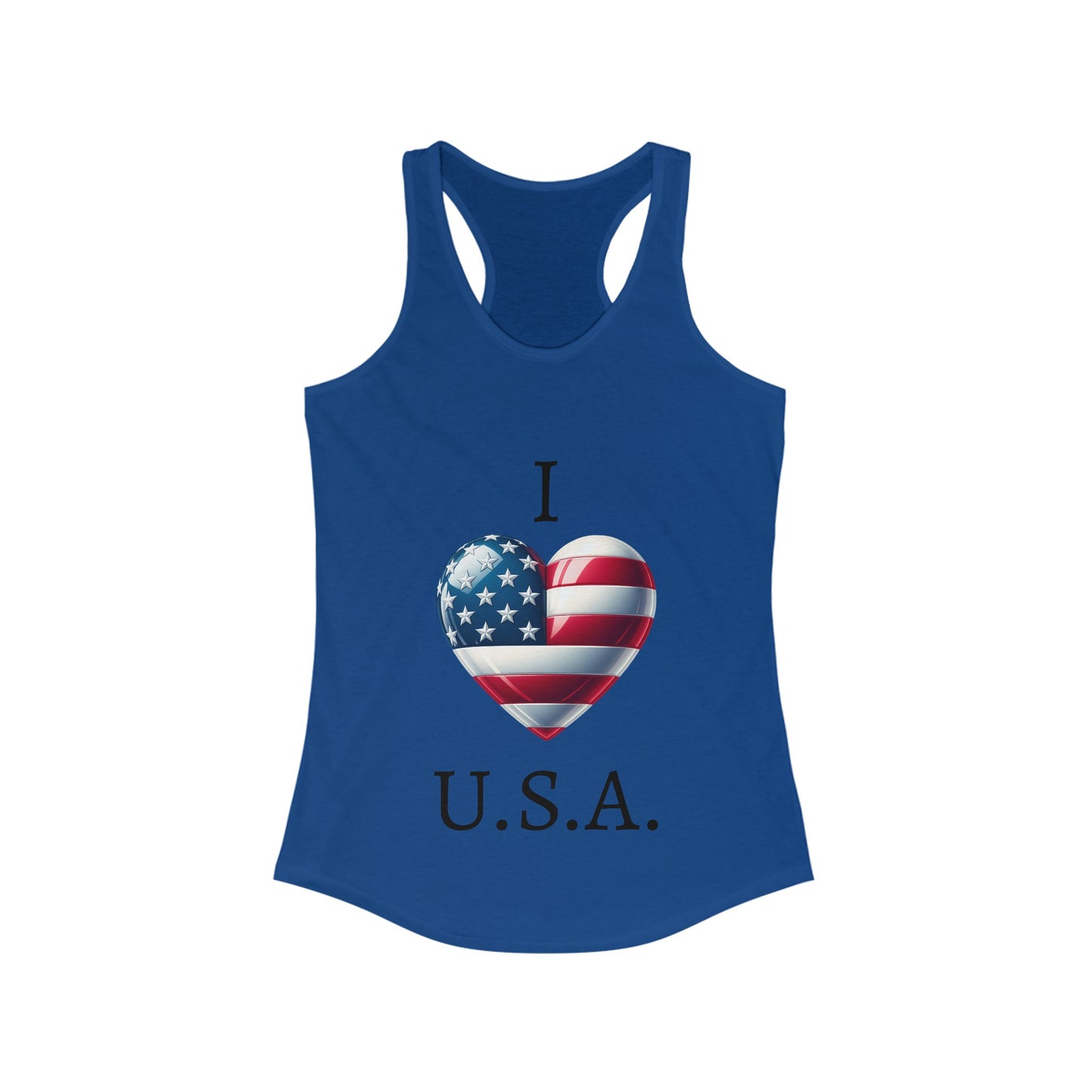 Women's I Heart U.S.A. Racerback Tank - Top That Tees