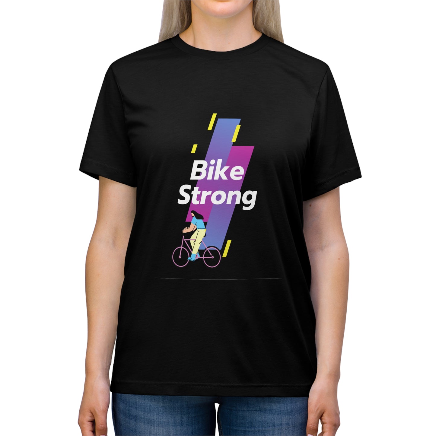 Bike Strong Unisex Tri-blend Tee, Mountain Biking, Cycling, Bike Riding, Outdoors, Athletic, Exercise, Trail Riding - Top That Tees