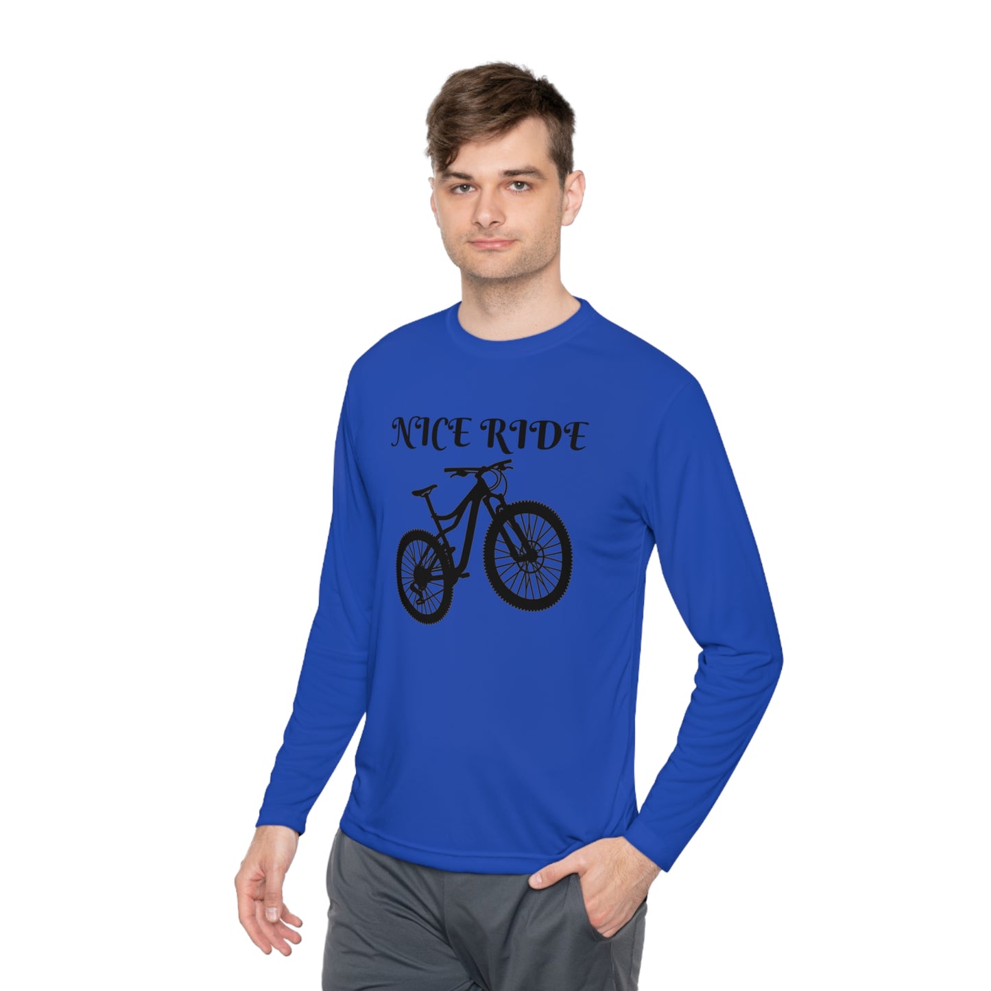 NICE RIDE Unisex Lightweight Long Sleeve Tee - Top That Tees