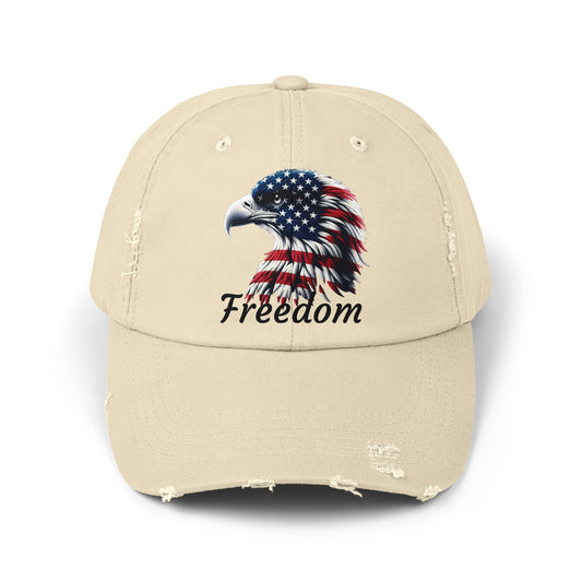 Freedom Unisex Distressed Cap