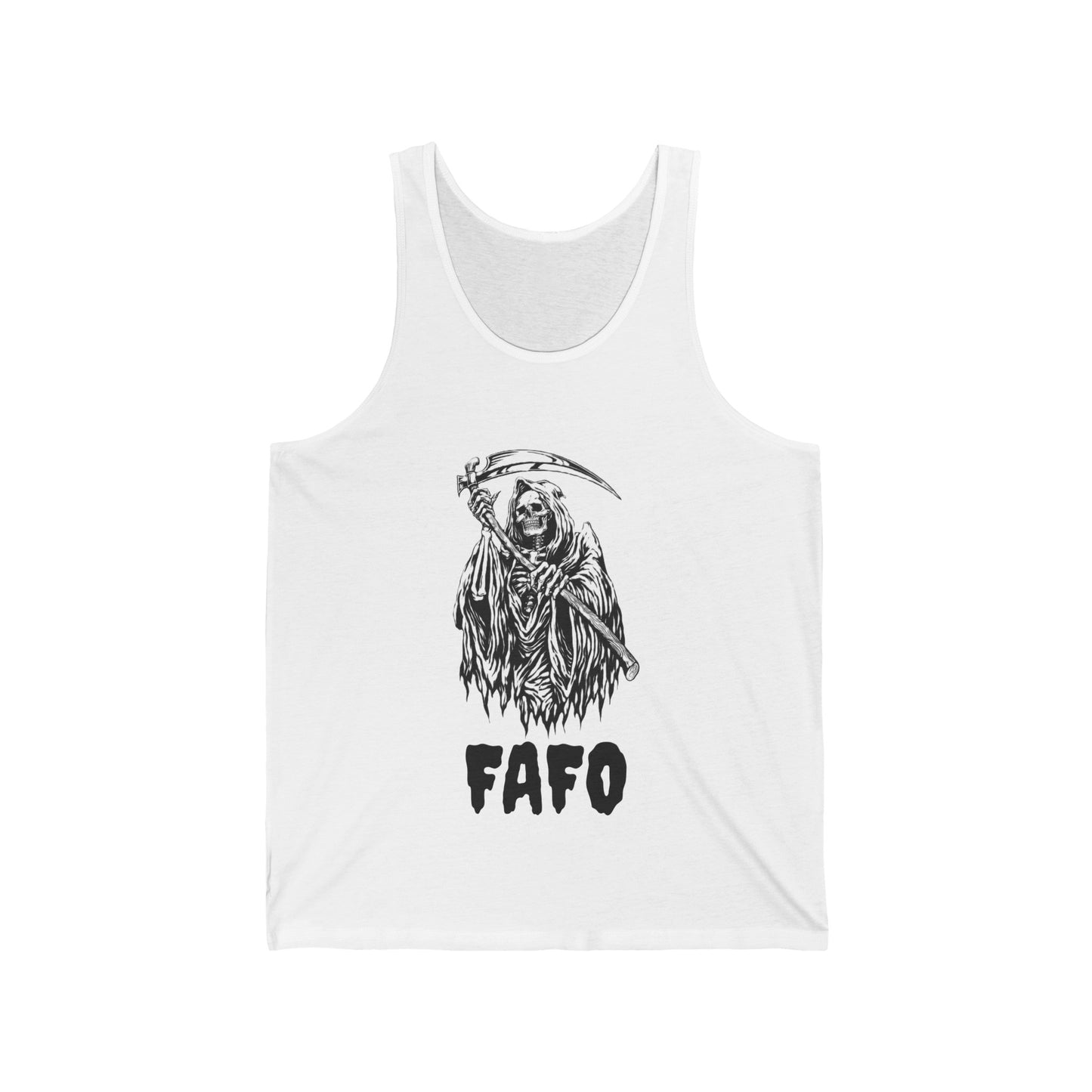 FAFO GEN X Unisex Jersey Tank, Grim Reaper, Reaper - Top That Tees