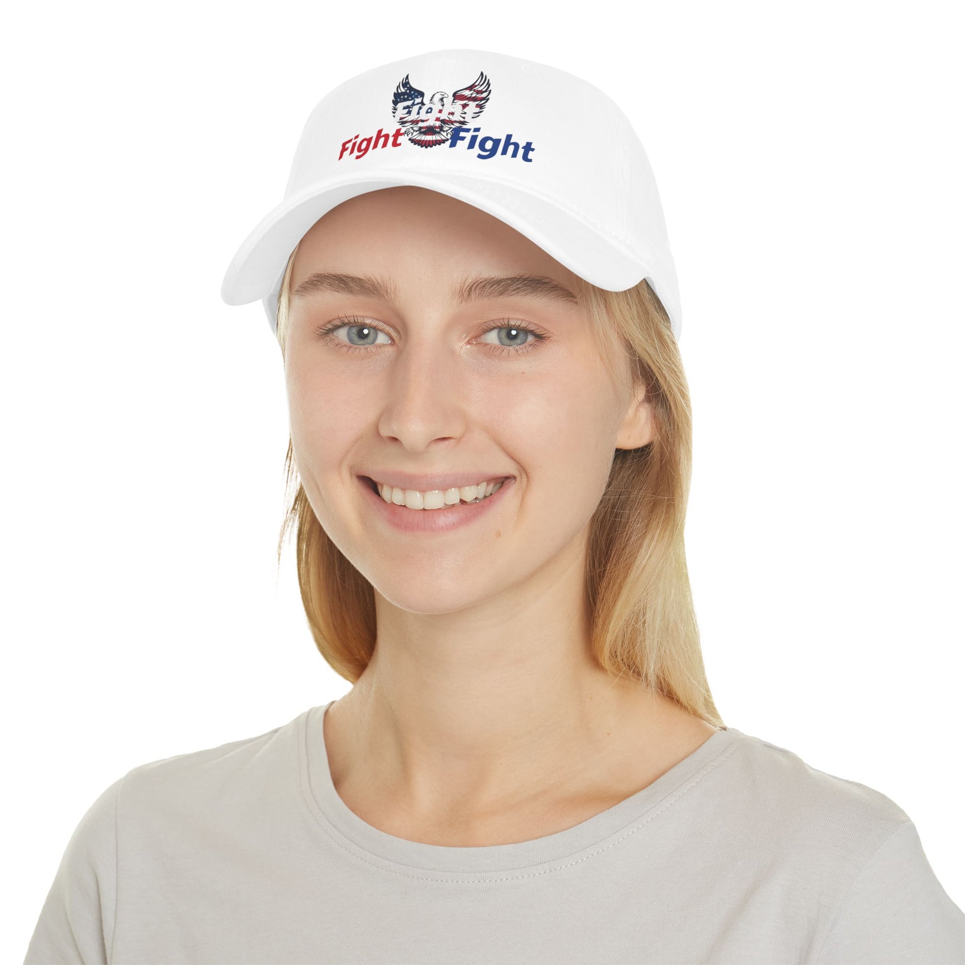 Patriotic Fight Fight Fight Low Profile Baseball Cap - Top That Tees