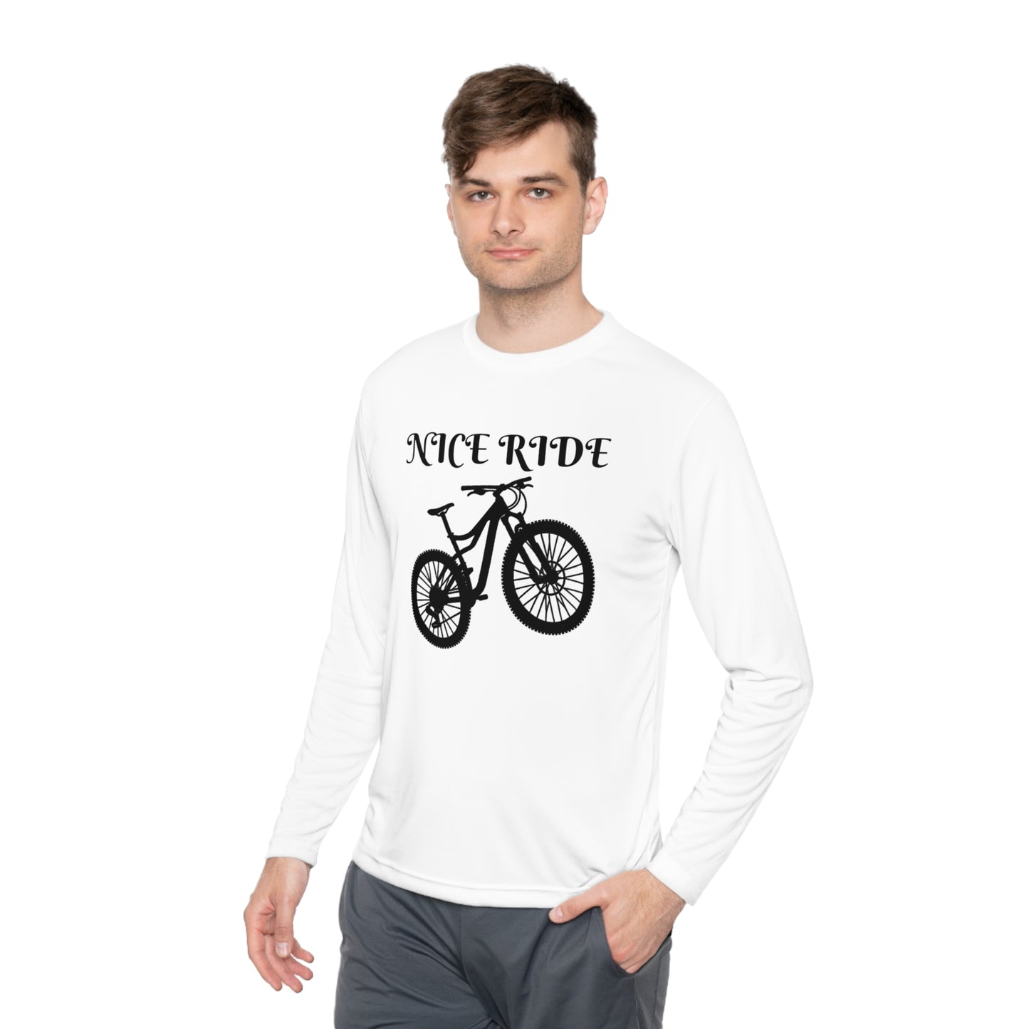 NICE RIDE Unisex Lightweight Long Sleeve Tee - Top That Tees