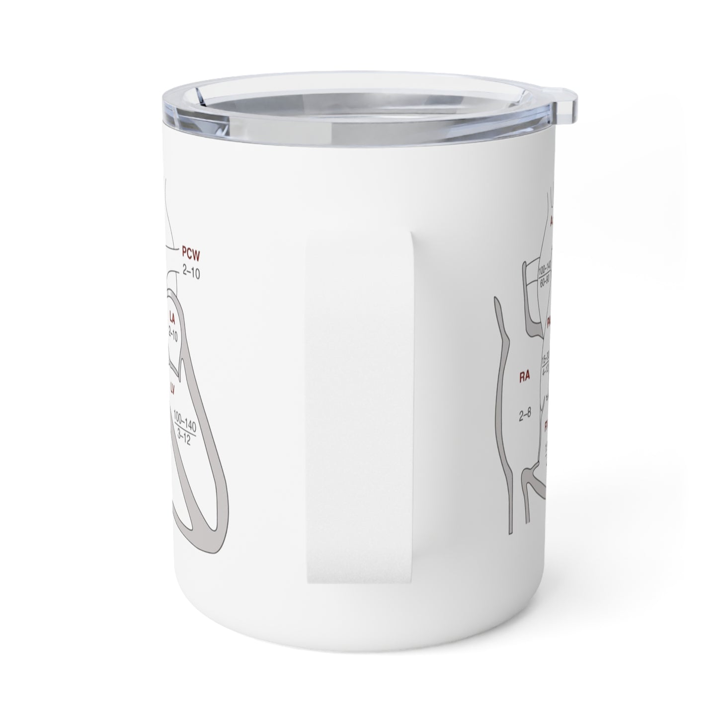 Cardiopulmonary Pressures Image Insulated Coffee Mug, 10oz - Top That Tees