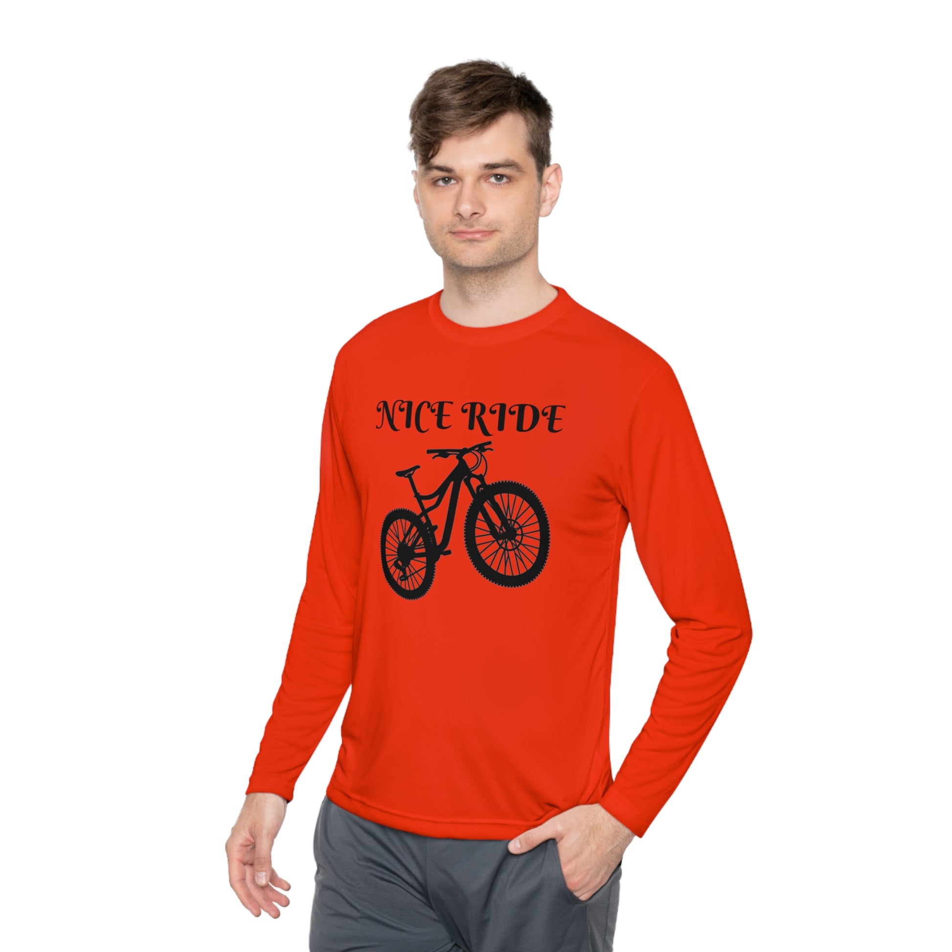 NICE RIDE Unisex Lightweight Long Sleeve Tee - Top That Tees