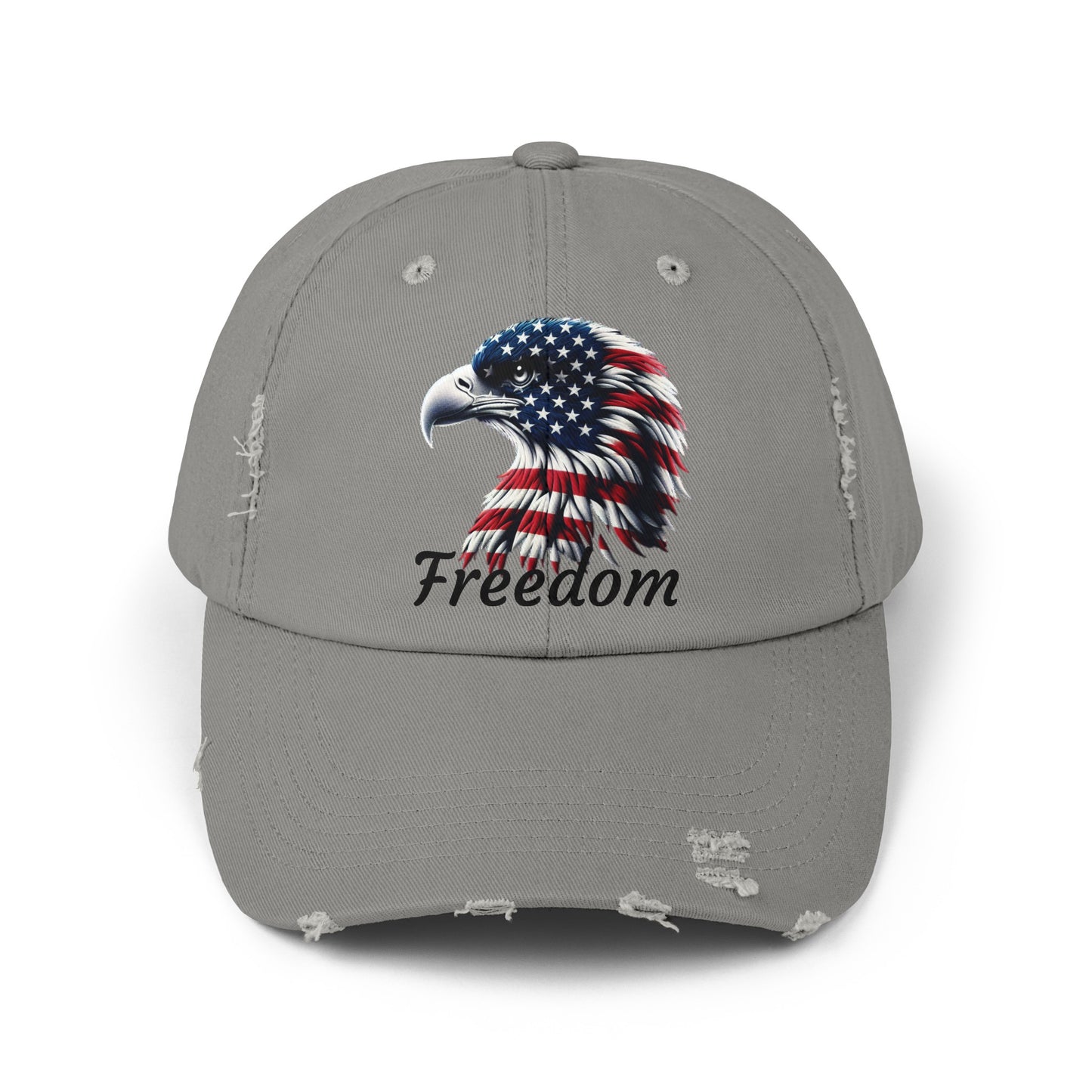 Freedom Unisex Distressed Cap - Top That Tees