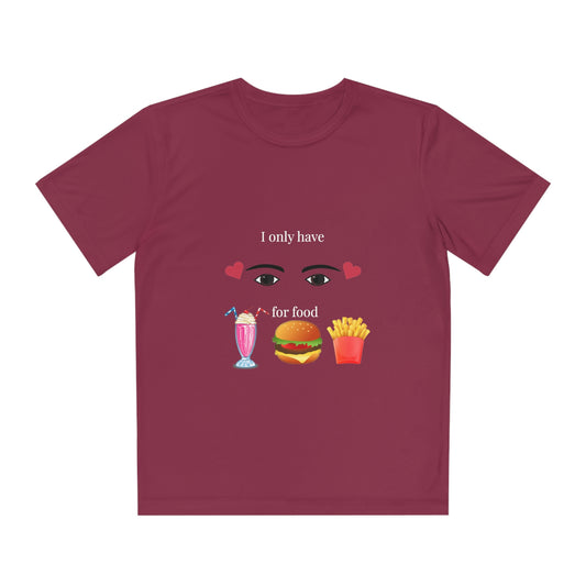 Youth I only have eyes for food Tee - Top That Tees