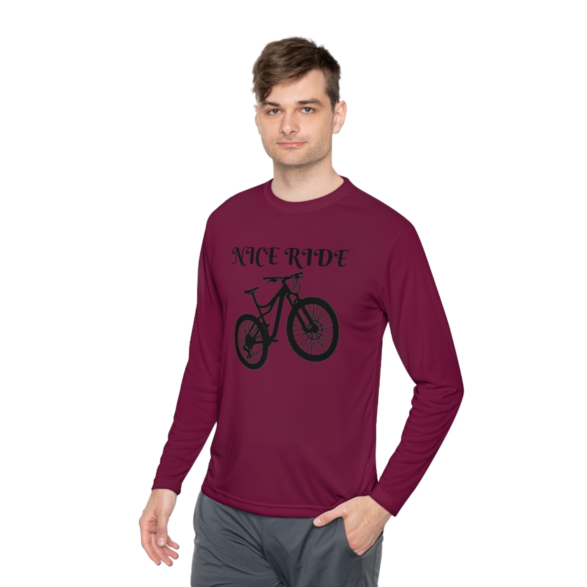 NICE RIDE Unisex Lightweight Long Sleeve Tee - Top That Tees