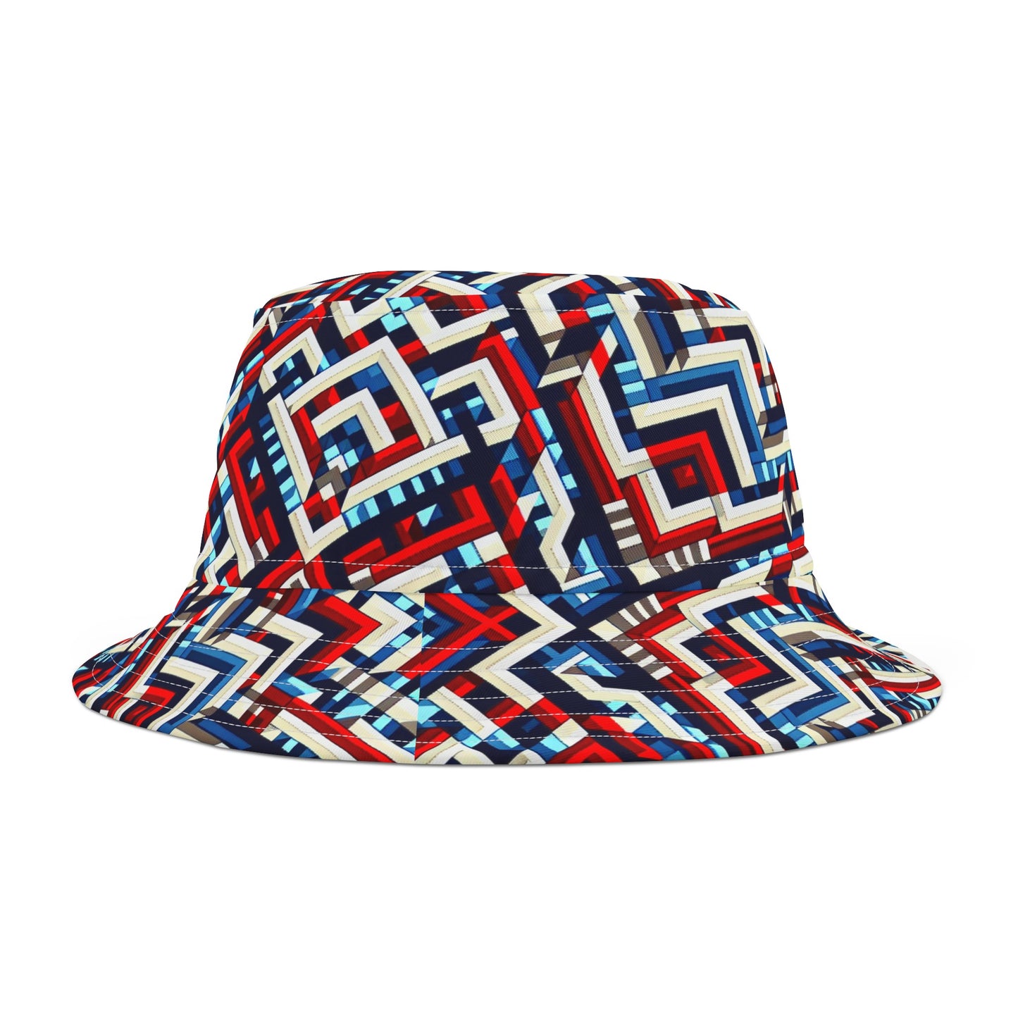 Red, White and Blue Wild Design Bucket Hat (AOP) - Top That Tees