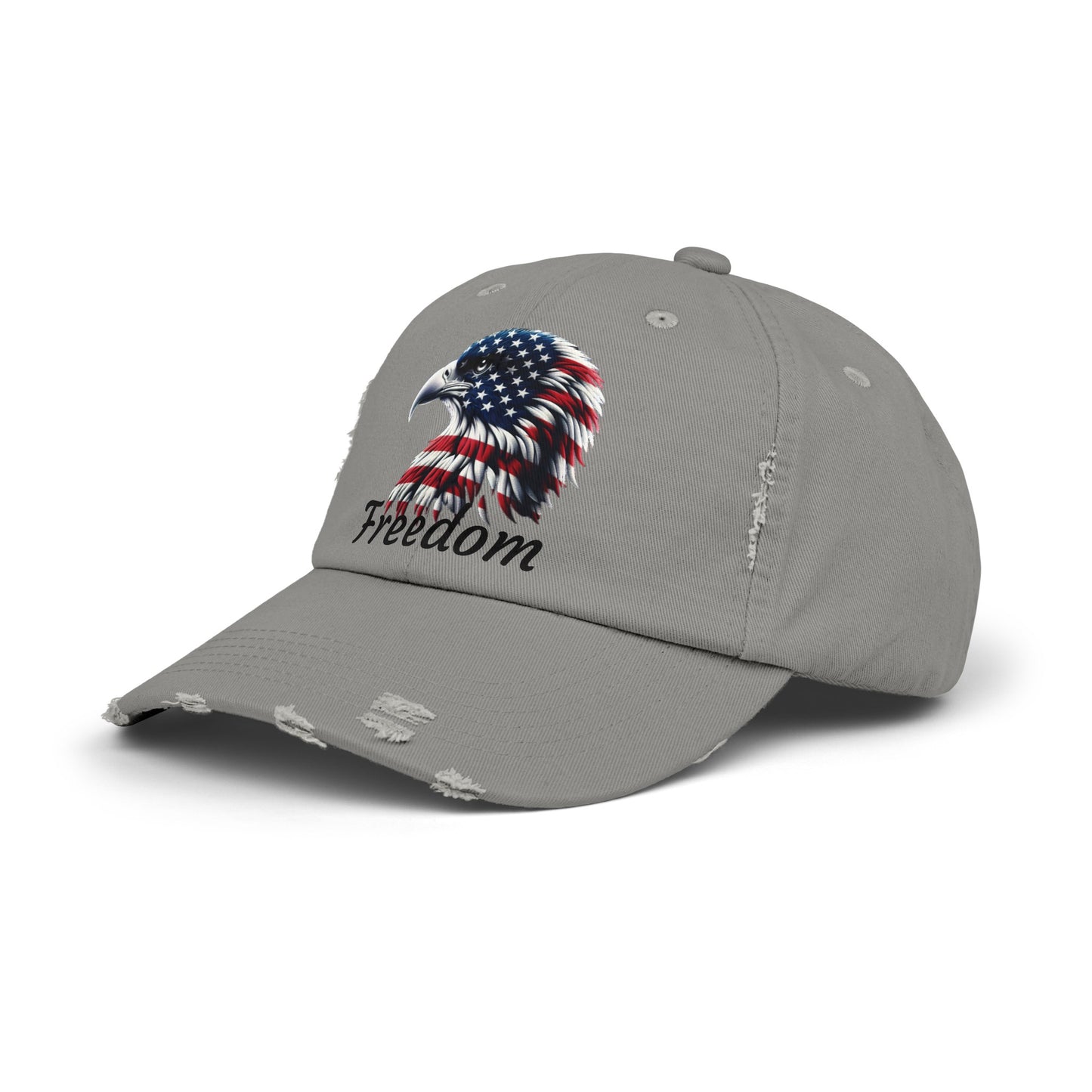 Freedom Unisex Distressed Cap - Top That Tees