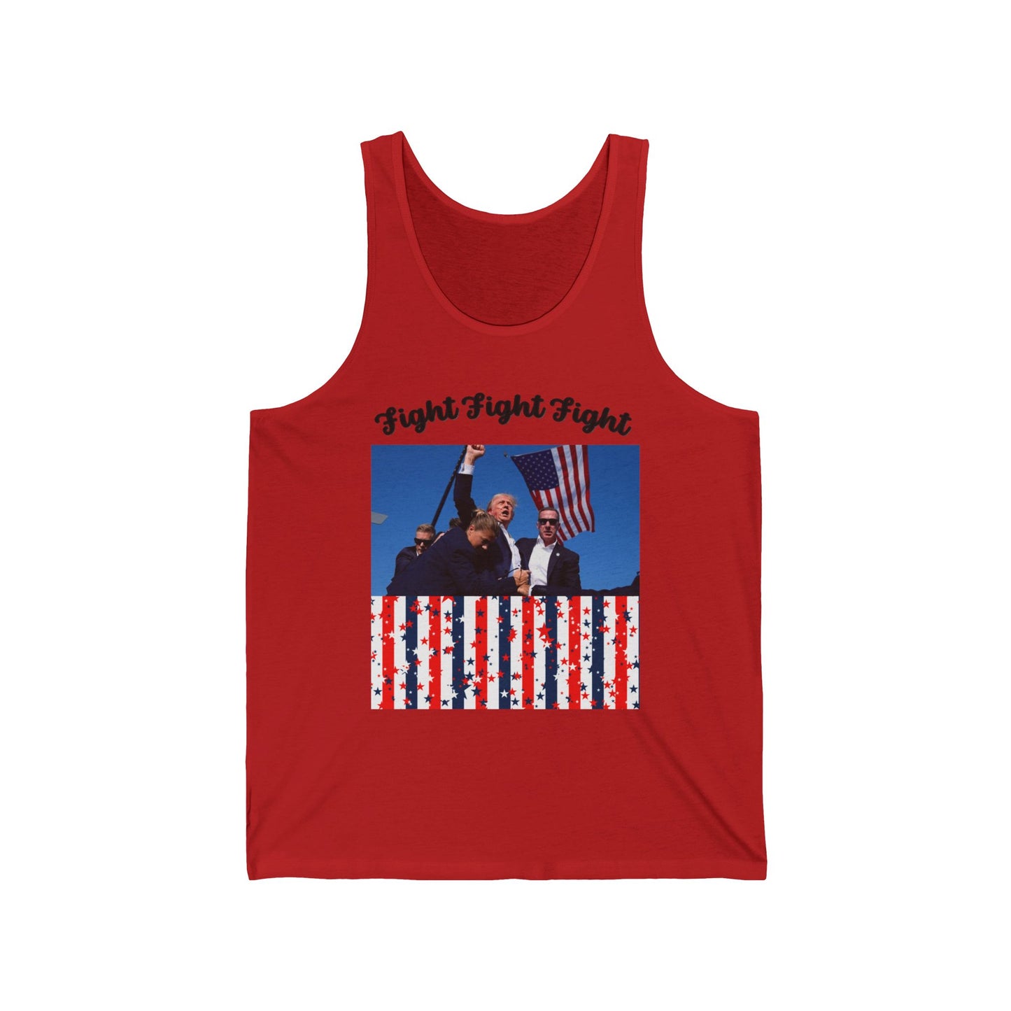 Trump Fight Iconic Unisex Jersey Tank - Top That Tees