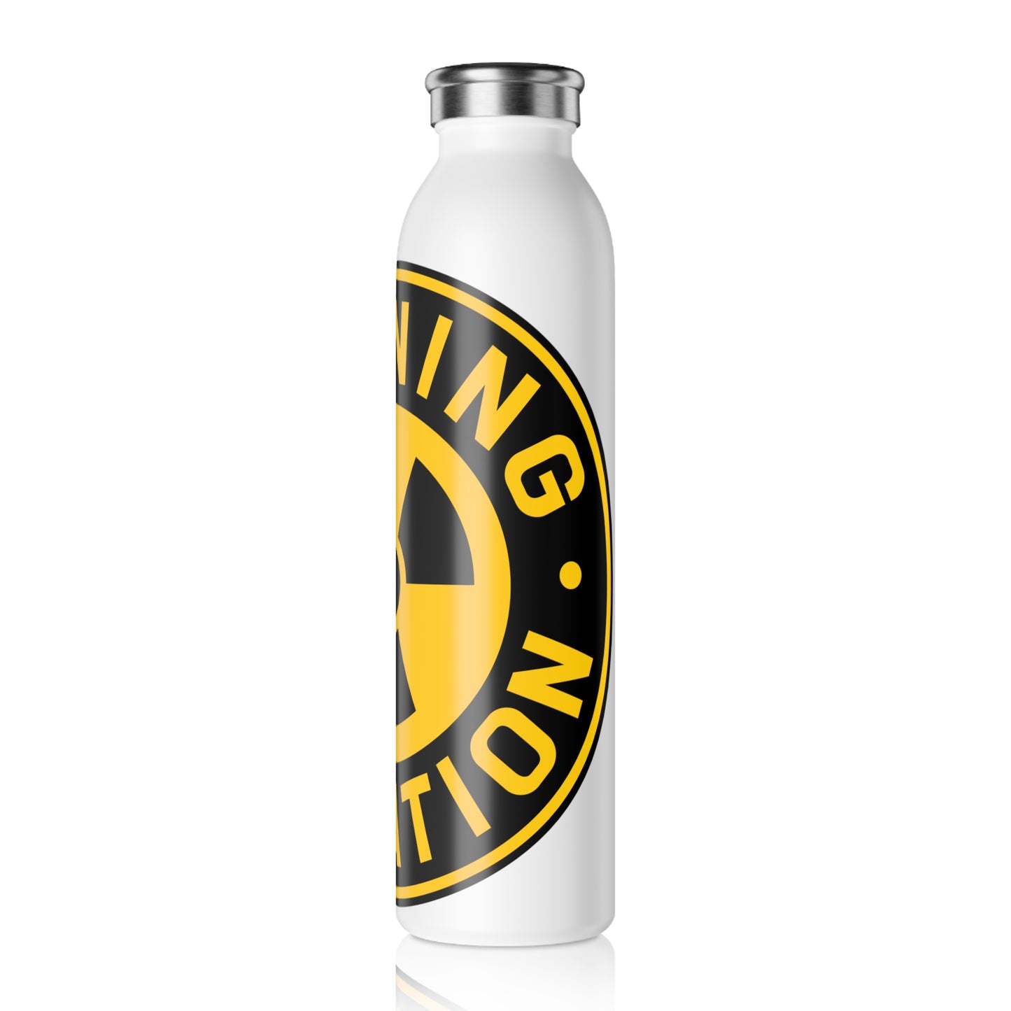 Radiation Warning Slim Water Bottle - Top That Tees