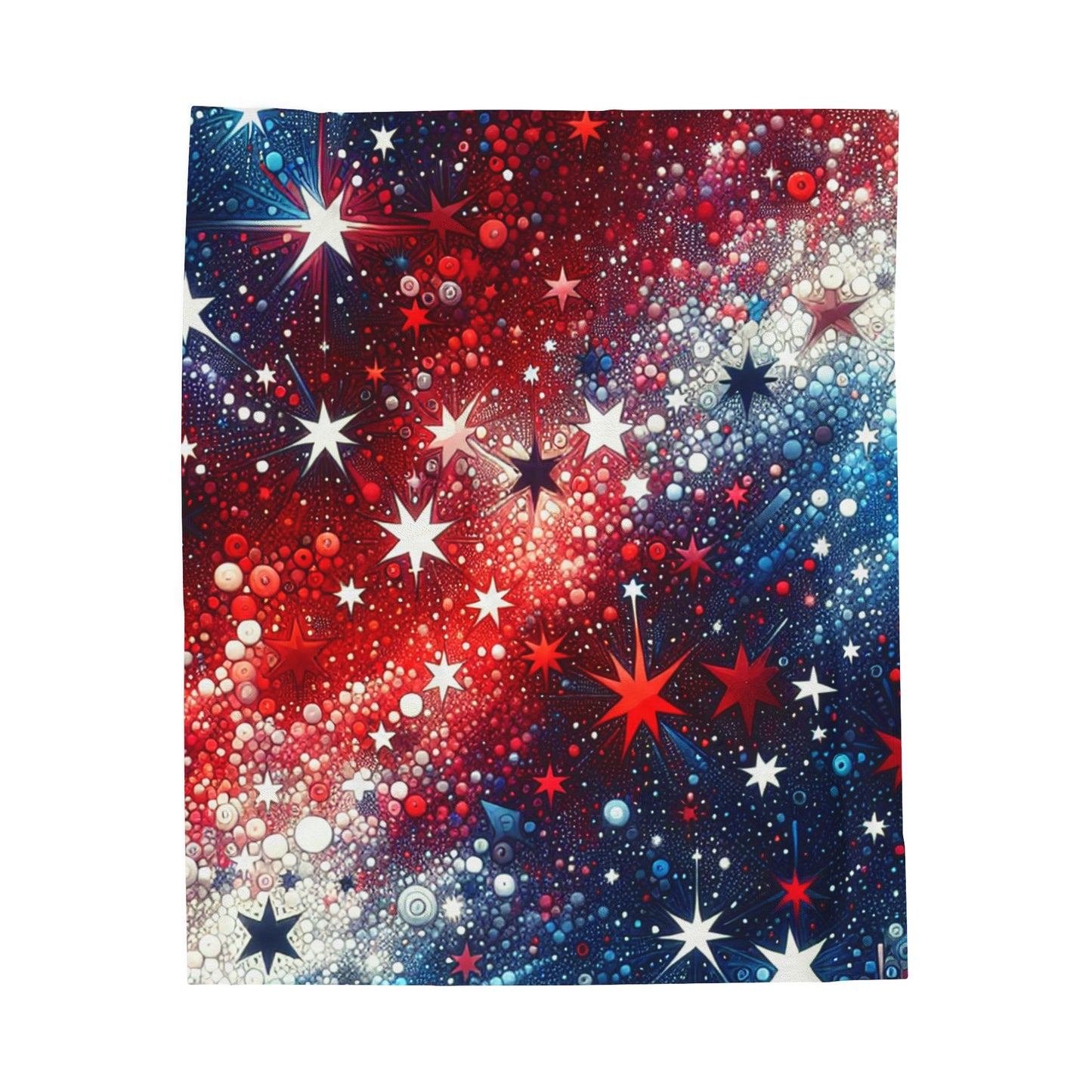 Red, White & Blue Stars Velveteen Plush Blanket - Top That Tees