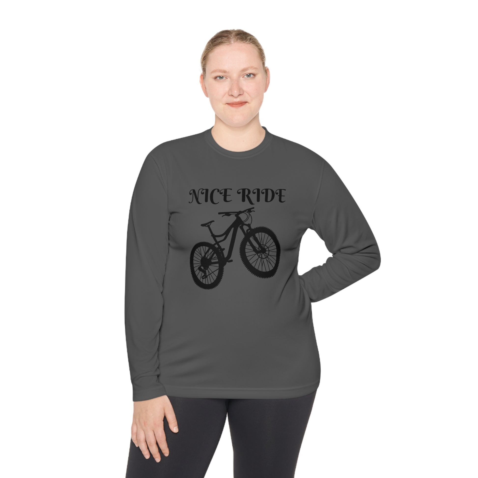 NICE RIDE Unisex Lightweight Long Sleeve Tee - Top That Tees