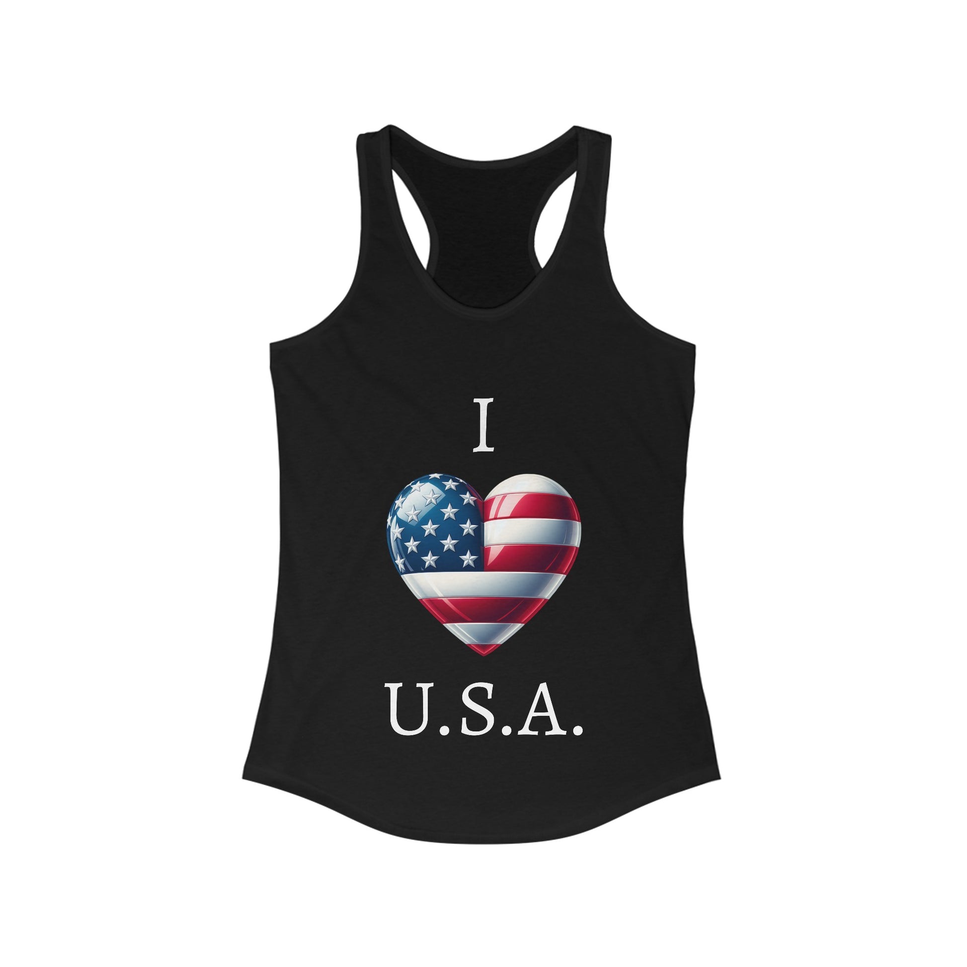 Women's I Heart U.S.A. Racerback Tank - Top That Tees