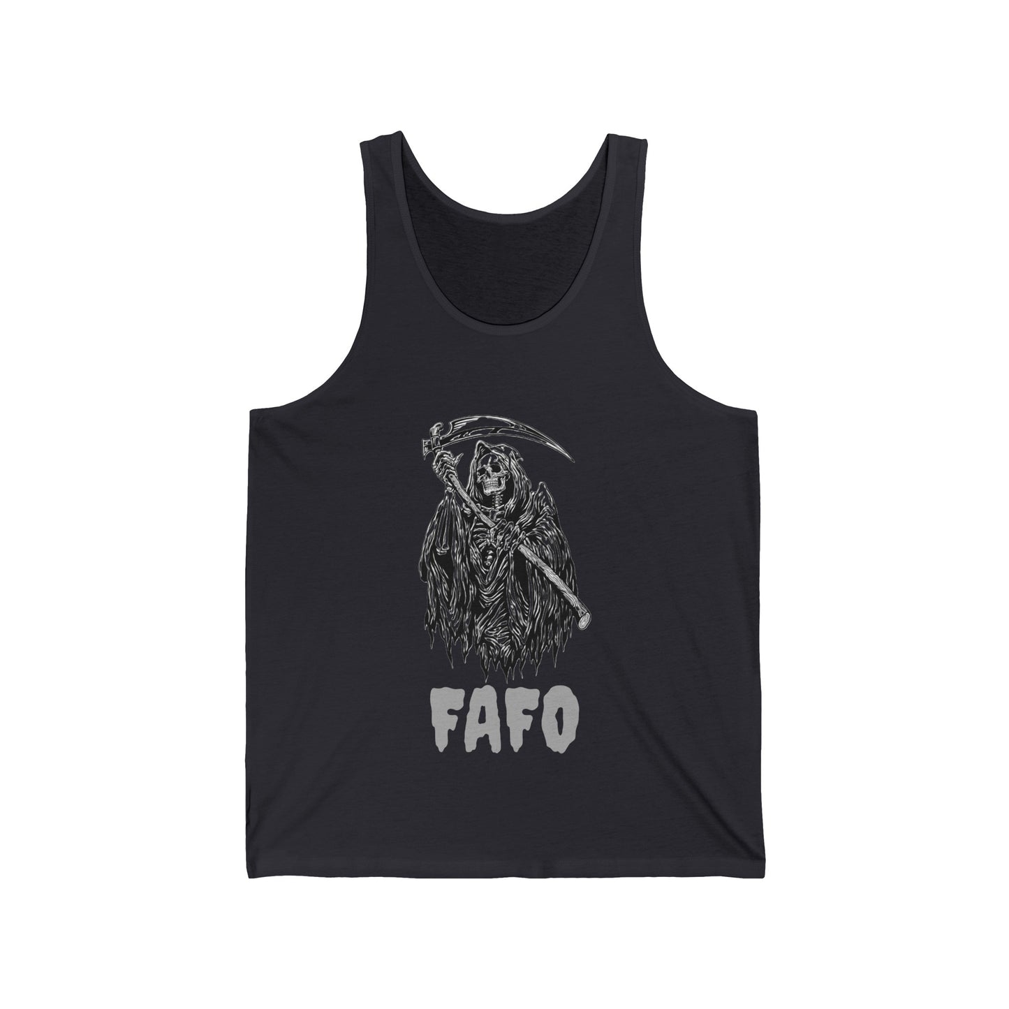 FAFO GEN X Unisex Jersey Tank, Grim Reaper, Reaper - Top That Tees