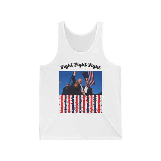 Trump Fight Iconic Unisex Jersey Tank - Top That Tees