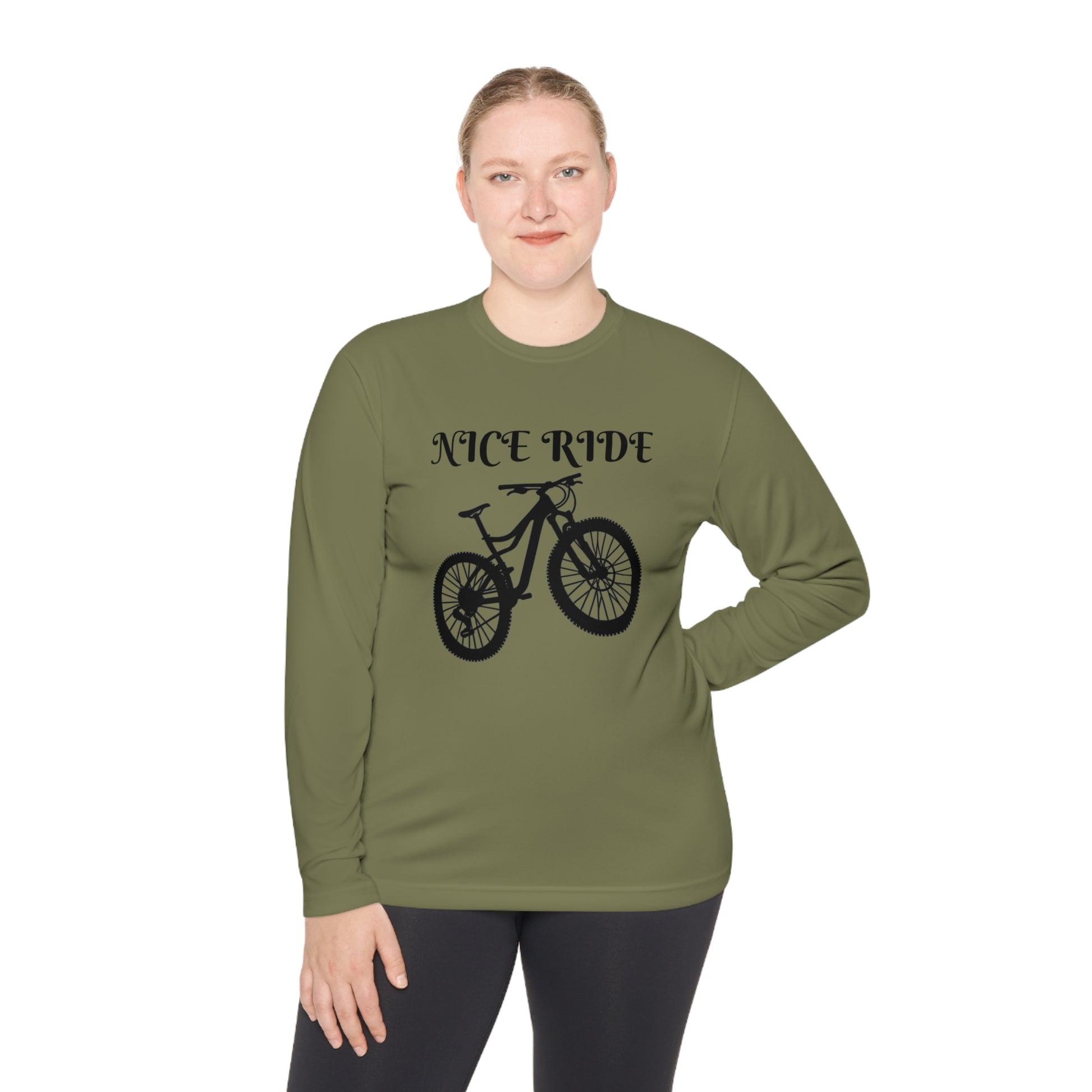 NICE RIDE Unisex Lightweight Long Sleeve Tee - Top That Tees