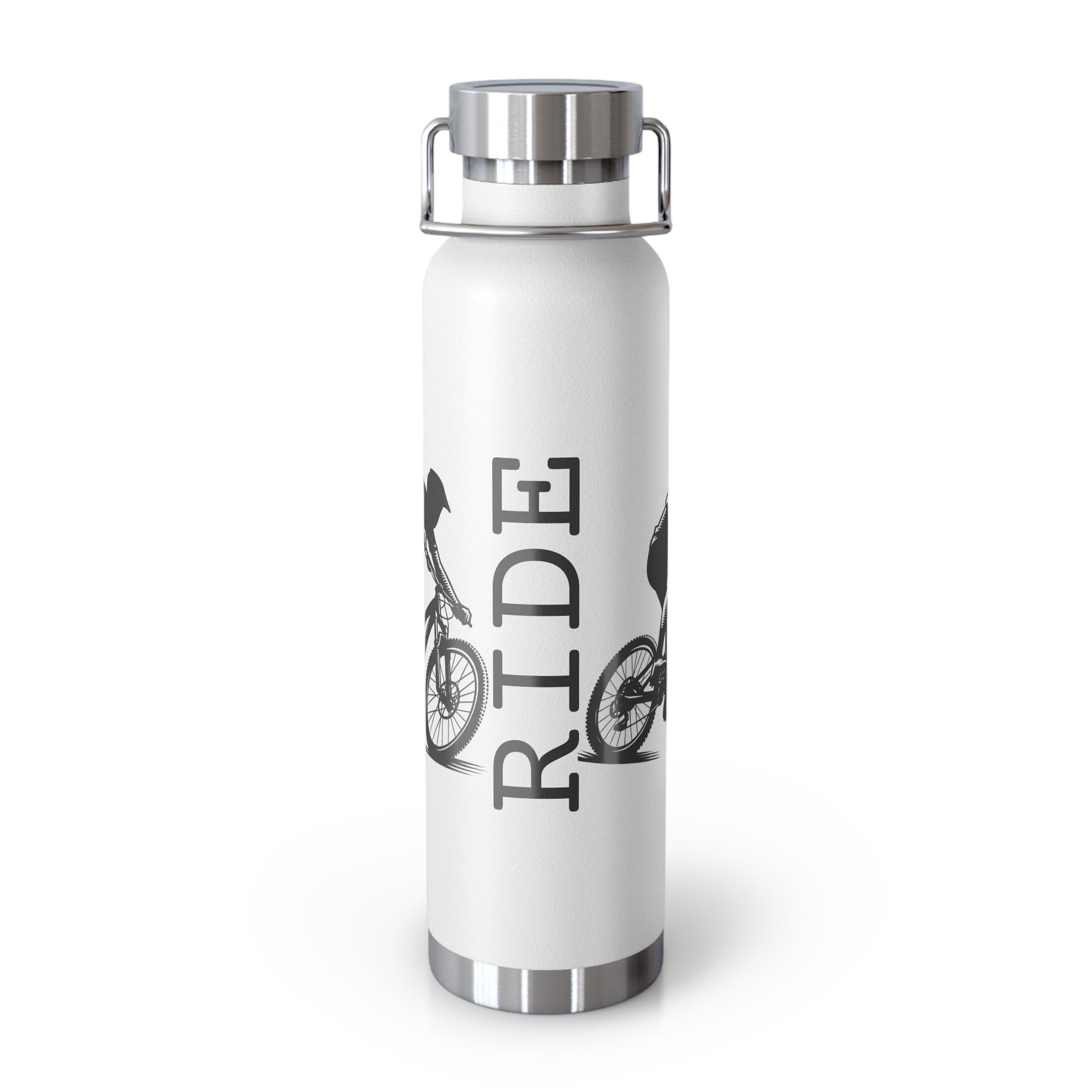 RIDE Copper Vacuum Insulated Bottle, 22oz, Mountain Biking, Riding, Bottle, Cycling Hydration, Water Bottle, Bicycle Enthusiast Bottle, MTB - Top That Tees