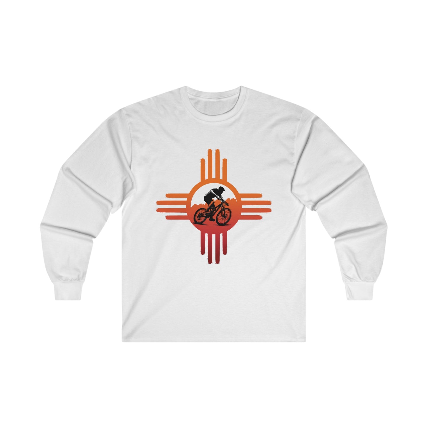 Zia symbol Mountain Biker Unisex Ultra Cotton Long Sleeve Tee - Top That Tees