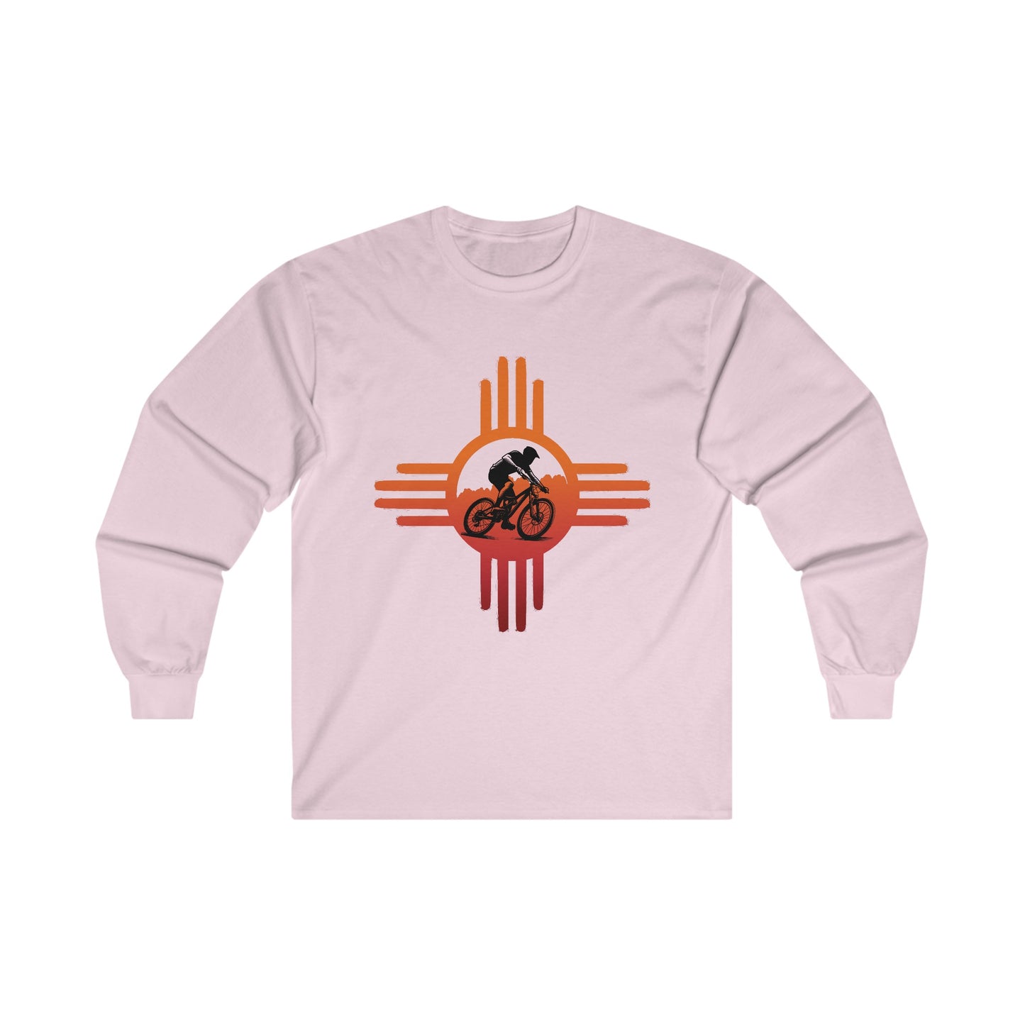 Zia symbol Mountain Biker Unisex Ultra Cotton Long Sleeve Tee - Top That Tees