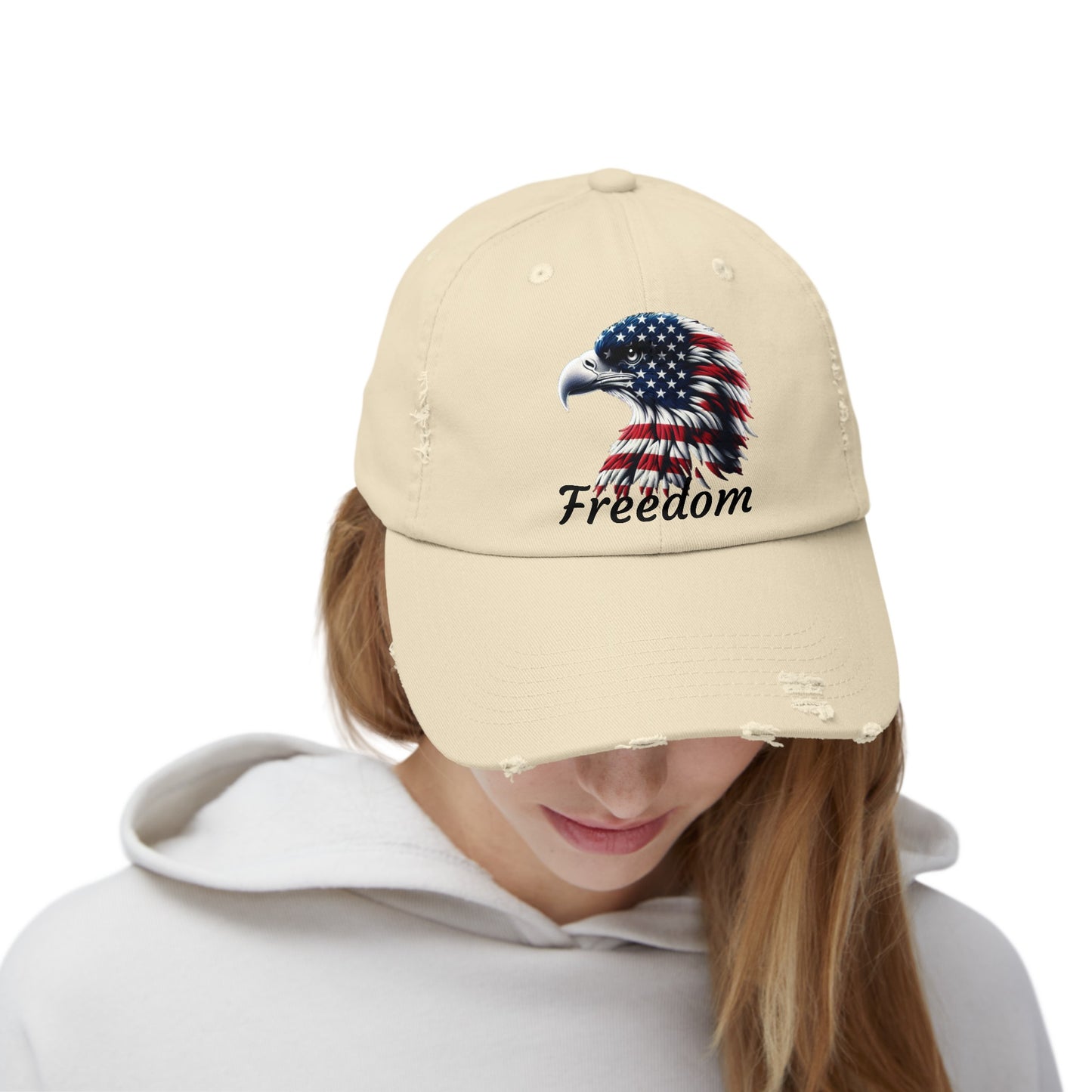 Freedom Unisex Distressed Cap - Top That Tees