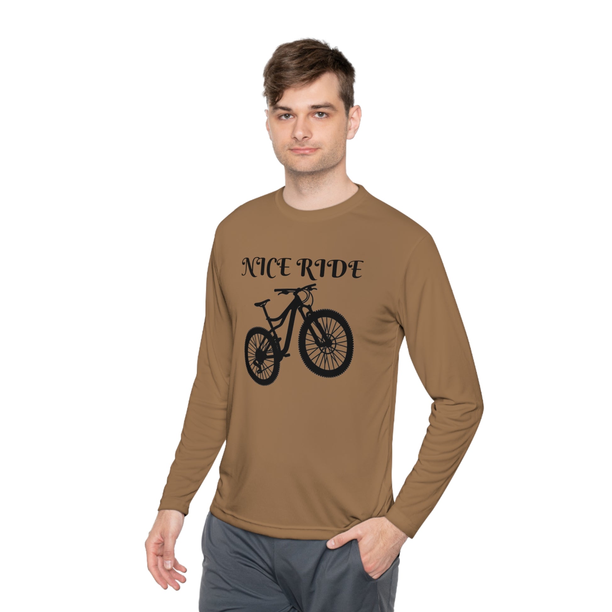 NICE RIDE Unisex Lightweight Long Sleeve Tee - Top That Tees