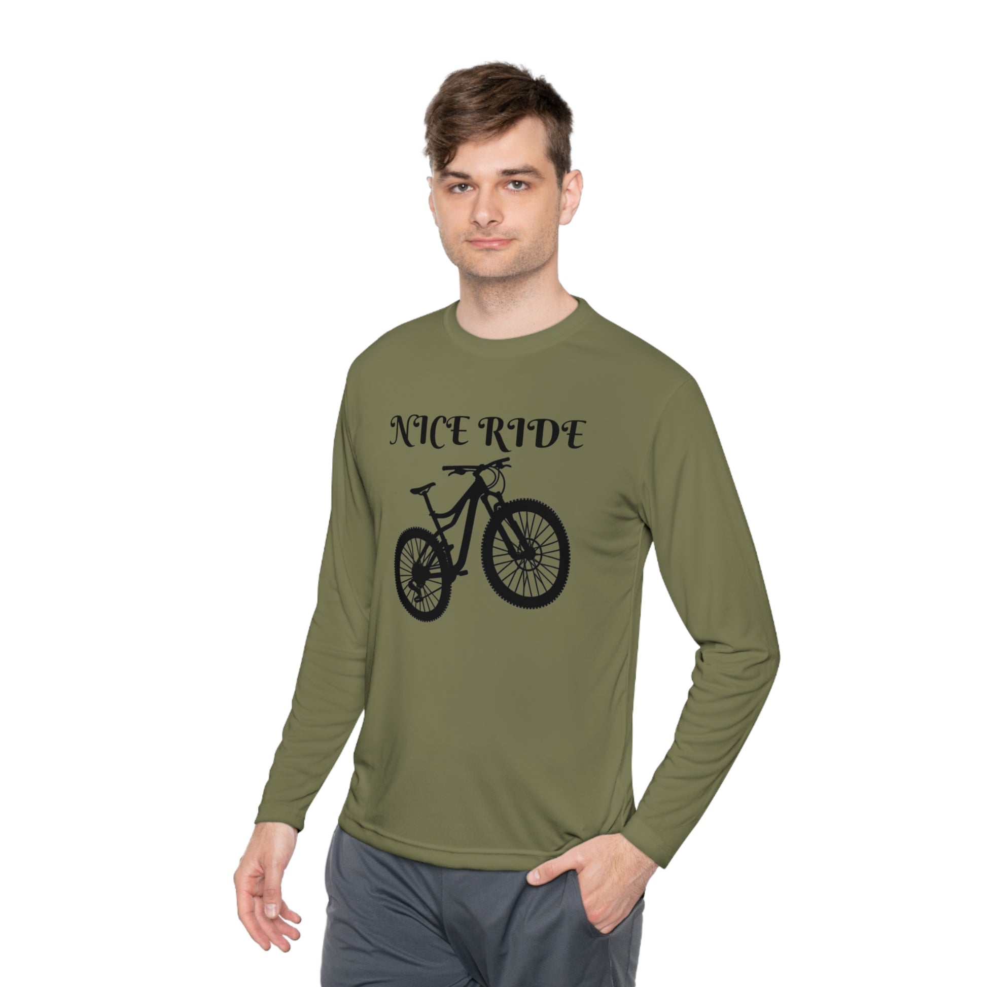 NICE RIDE Unisex Lightweight Long Sleeve Tee - Top That Tees