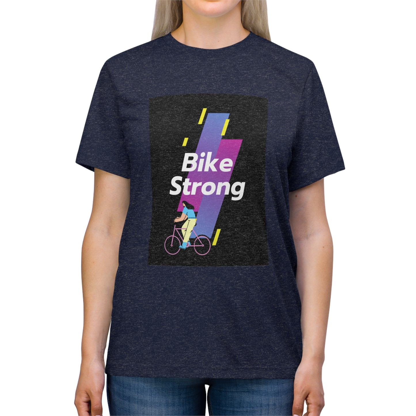 Bike Strong Unisex Tri-blend Tee, Mountain Biking, Cycling, Bike Riding, Outdoors, Athletic, Exercise, Trail Riding - Top That Tees