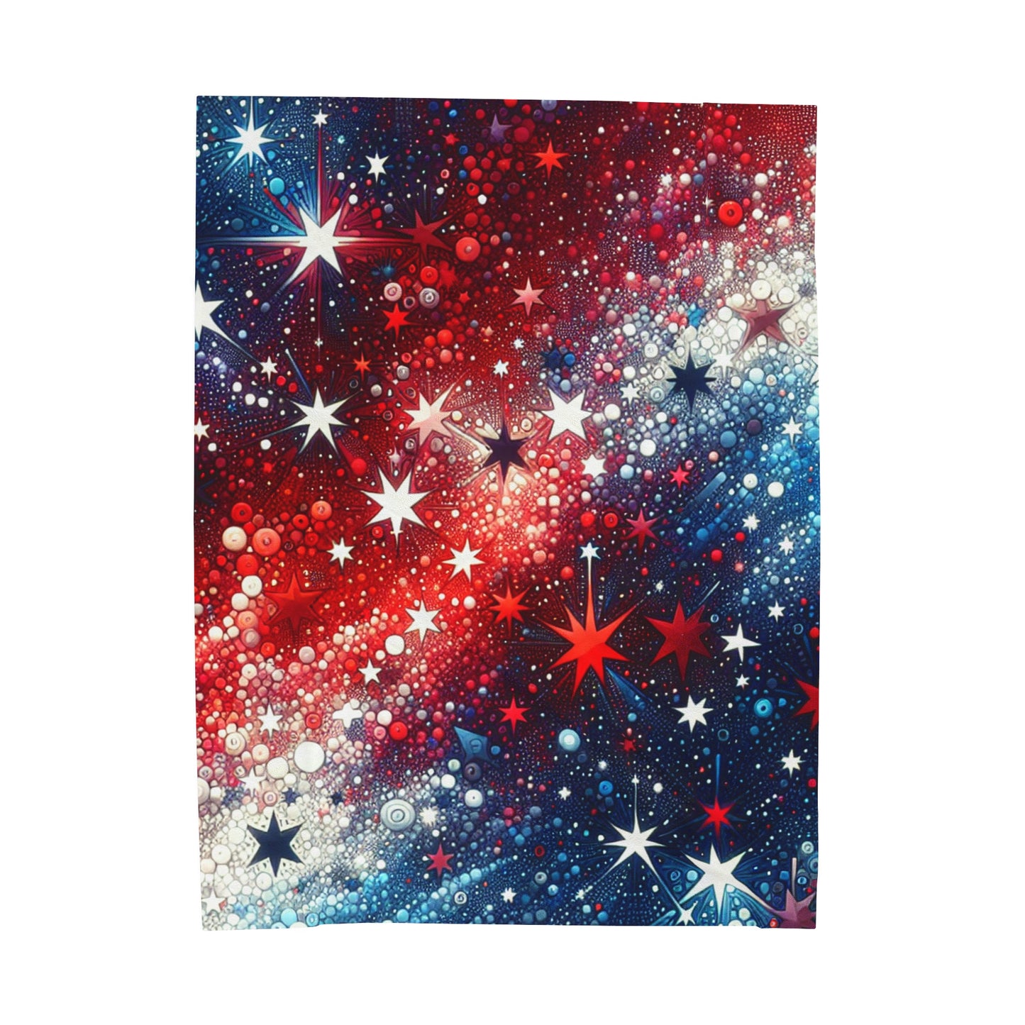 Red, White & Blue Stars Velveteen Plush Blanket - Top That Tees