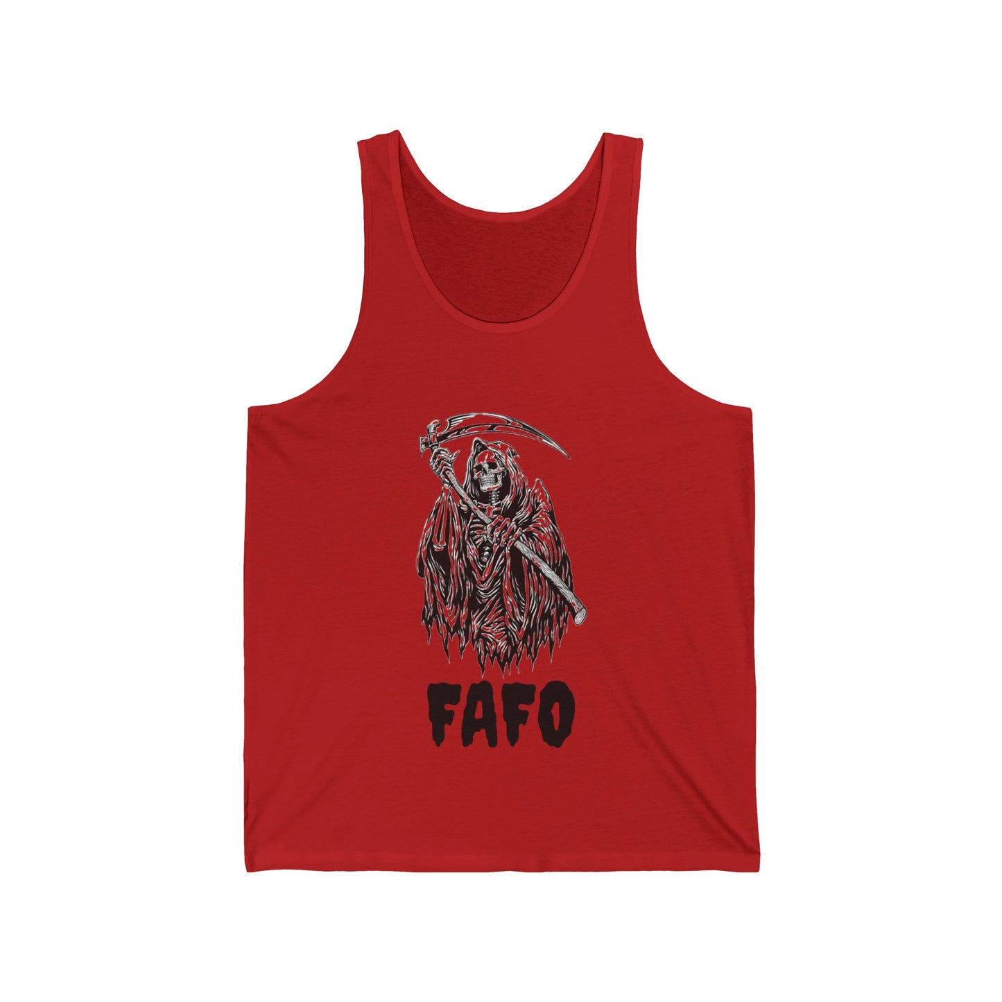 FAFO GEN X Unisex Jersey Tank, Grim Reaper, Reaper - Top That Tees