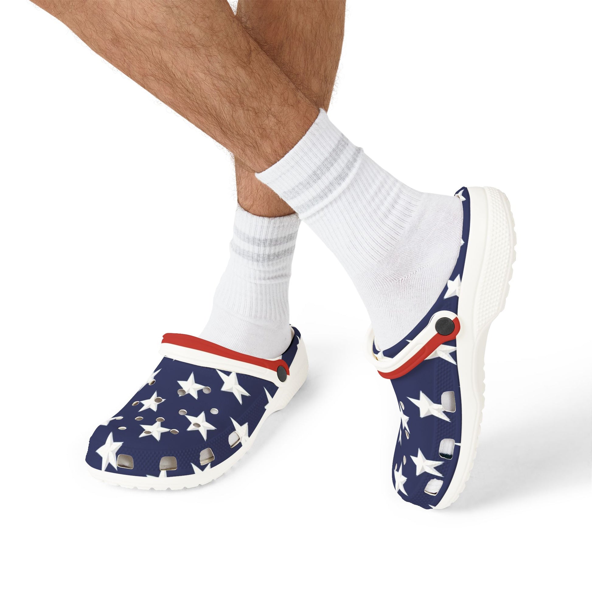 Stars and Stripes American Flag Patriotic EVA Foam Rubber Shoes - Top That Tees