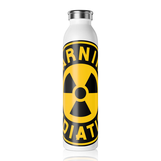 Radiation Warning Slim Water Bottle - Top That Tees