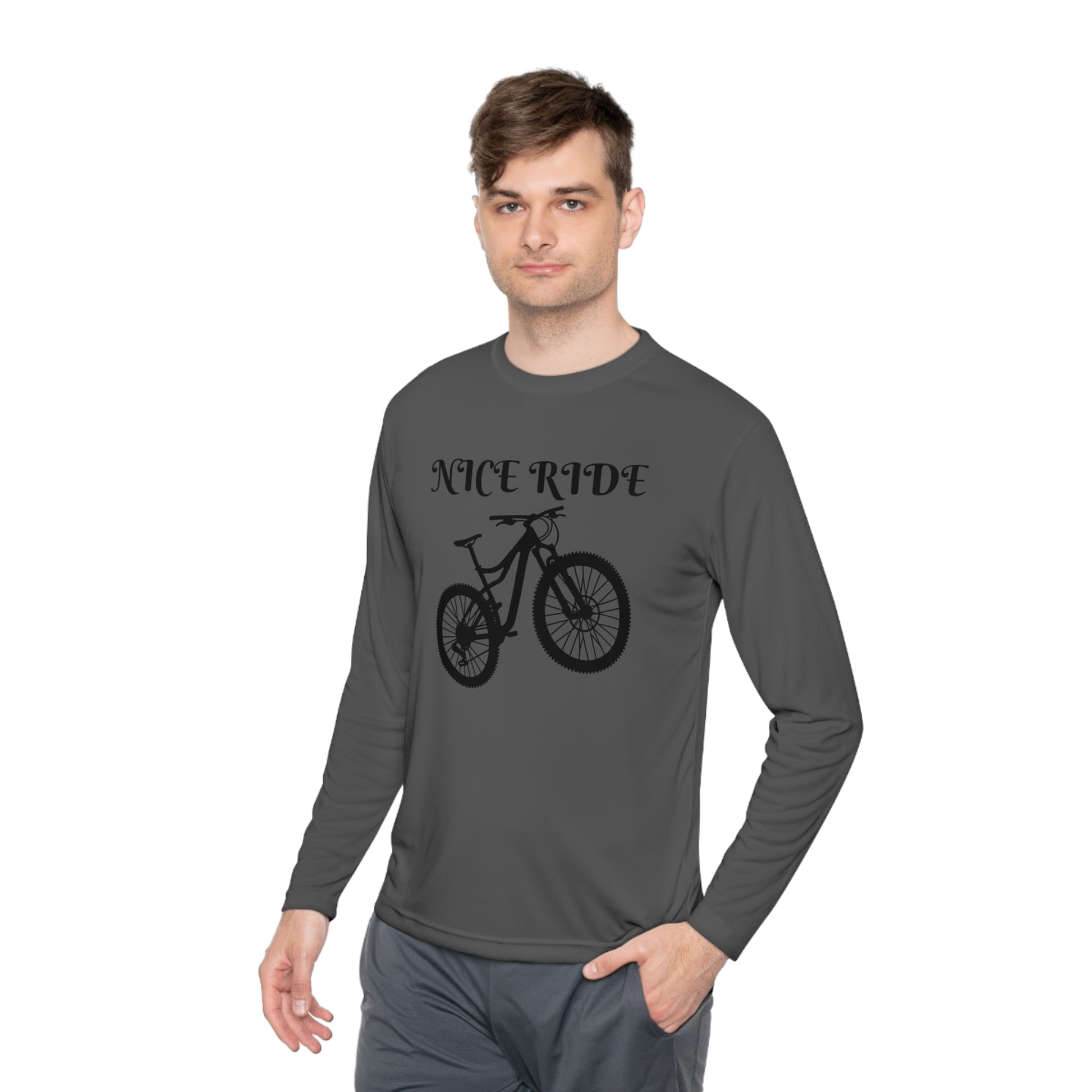 NICE RIDE Unisex Lightweight Long Sleeve Tee - Top That Tees