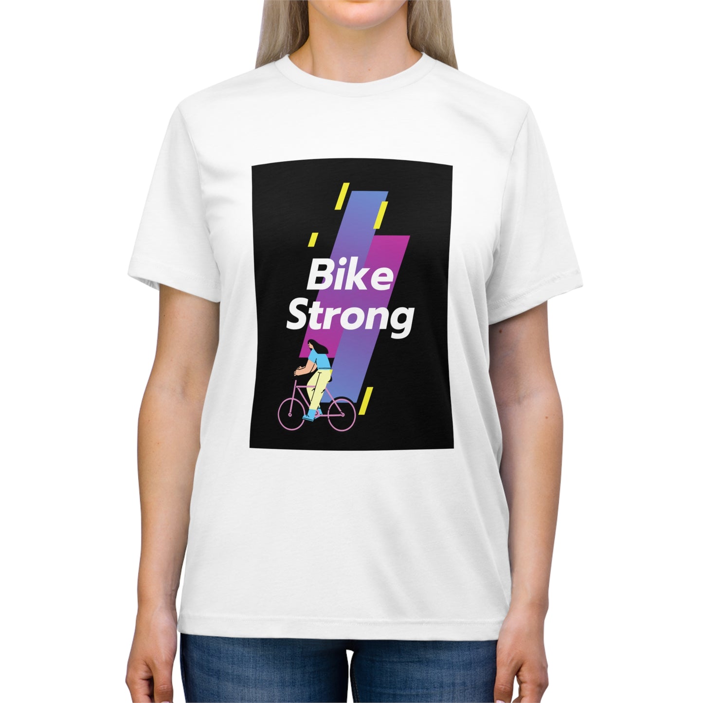 Bike Strong Unisex Tri-blend Tee, Mountain Biking, Cycling, Bike Riding, Outdoors, Athletic, Exercise, Trail Riding - Top That Tees