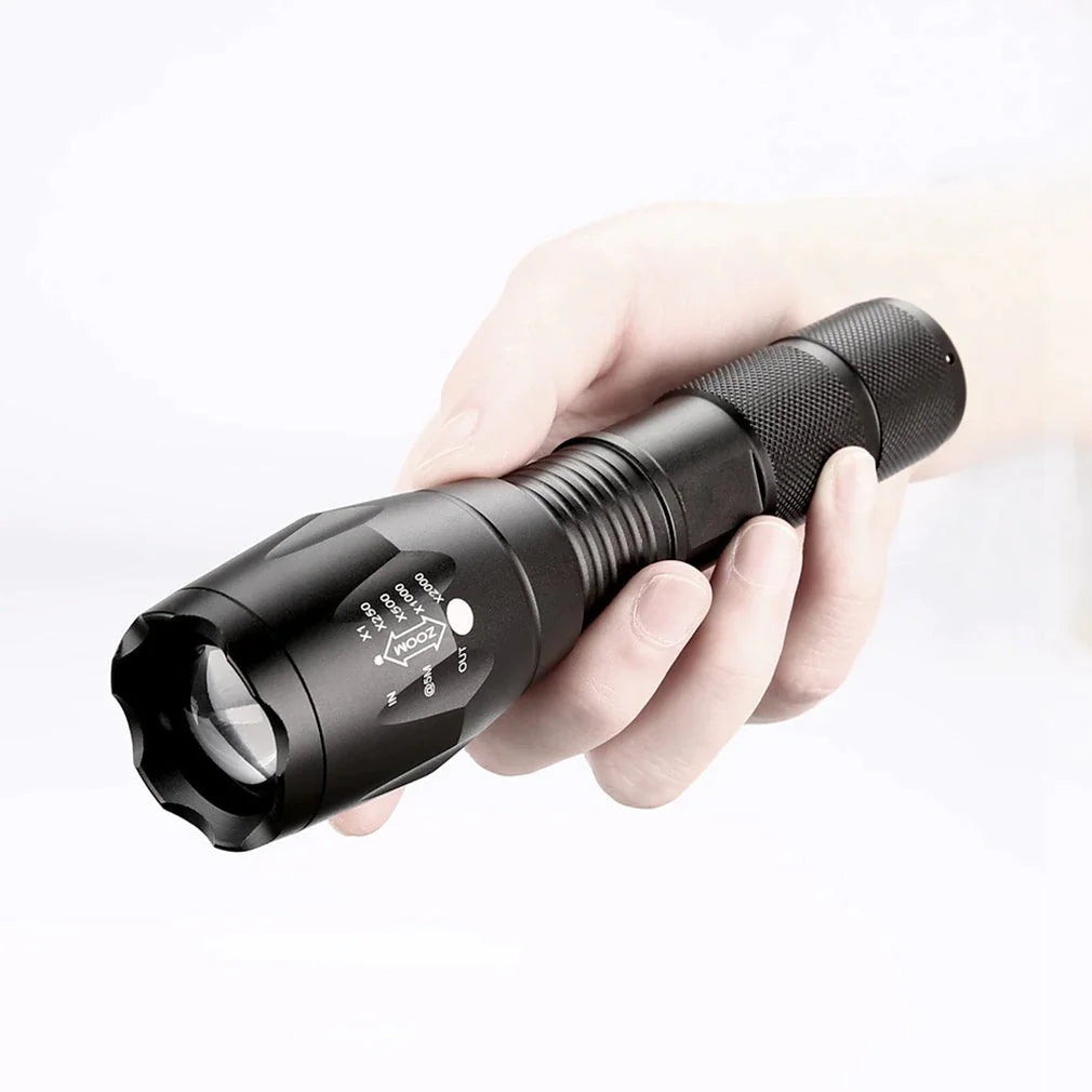 2 Pk Ultra-Bright 90000LM LED Tactical Flashlight - 5 Modes Zoomable Torch Searchlight