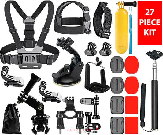 GoPro Accessories Kit Mount for Hero 11 10 9 8 7 6, Session, SJCAM, Xiaomi Yi, EKEN